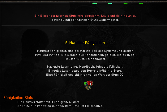 Pet-Fähigkeiten (Ingame-Board)
